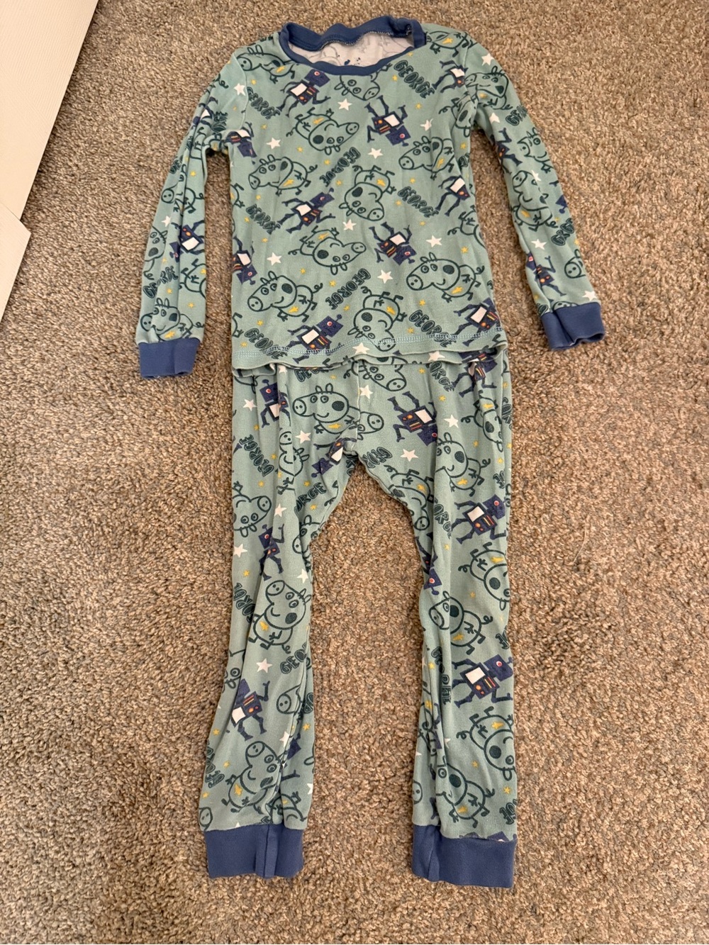 Peppa Pig, George and Dino Pajama Set.